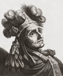 Atahualpa, último emperador de los Incas. Retrato