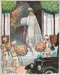 Novia entrando a la iglesia. 1925