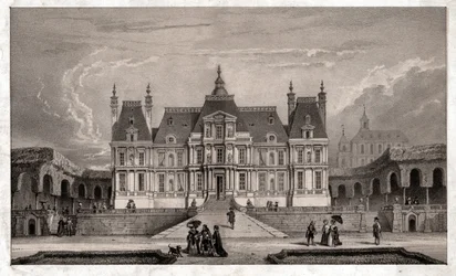 Castillo de Maison Lafitte, circa 1850 (grabado)