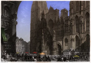 Catedral de Rouen, circa 1850
