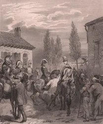 Ejército francés entrando en Bélgica, agosto de 1831