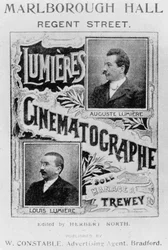 Anuncio de los hermanos Lumiere, c 1896