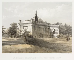 Observatorio del Sr. Bishop desde el noreste, Twickenham, Middlesex