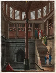 Nilómetro de El Cairo. circa 1811 (grabado)
