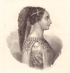 Retrato de la noble italiana Isotta degli Atti (circa 1432-1474)