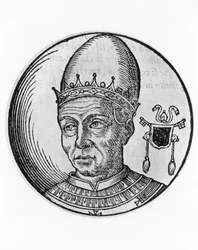 Retrato de San Pablo I (700-767), 93º Papa de la Iglesia Católica desde 757