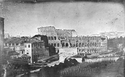 Roma, vista desde el pabellón en los Orti Farnesi