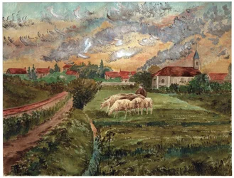Rebaño de ovejas, ca 1910