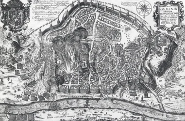 Ciudad de Smolensk durante el asedio polaco de 1611, Rusia