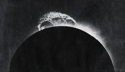 Erupción solar fotografiada en 1929 (impresión)