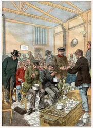 Comedor de beneficencia para vagabundos en París