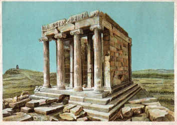 Templo de Atenea Niké. circa 1910 (grabado)