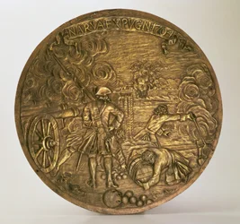 La captura de Narva, bajorrelieve diseñado por Bartolomeo Carlo Rastrelli (1675-1744), c.1720