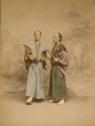 Dos Hombres Japoneses, posiblemente samuráis, c.1877