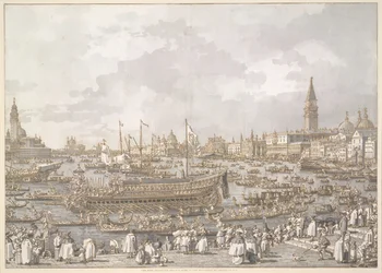 El Dux de Venecia partiendo hacia el Lido