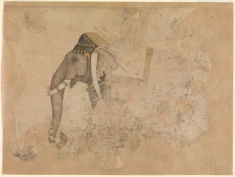 Hashim. Elefante y jinete. ca. 1640 Museo Metropolitano de Arte, Nueva-York
