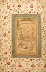 Los hijos de Akbar, Sultan Daniyal y Sultan Murad, c.1600-1605