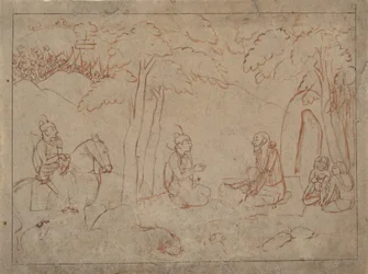 Rama y Lakshmana visitan la ermita de un asceta