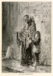 Un pobre mendigo, de La vuelta al mundo en ochenta días de Julio Verne