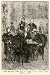 Bueno, señor Fogg, dijo, ¡Así será: apostaré £4000 por ello!, de La vuelta al mundo en ochenta días de Julio Verne