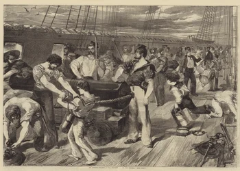 Fuera de Kinburn, 17 de octubre, la cubierta principal del Terrible, ¡Prepárense!