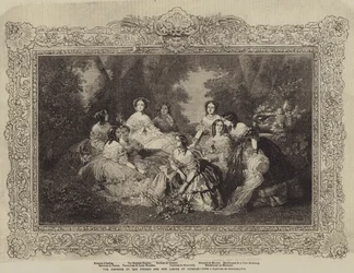 La emperatriz de los franceses y sus damas de honor