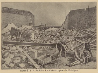 Daños por tormenta en Bobigny, París