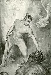 Beowulf corta la cabeza de Grendel