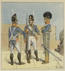 Artillería inglesa, A pie, A caballo