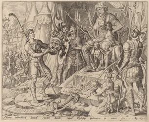David con la cabeza de Goliat ante Saúl