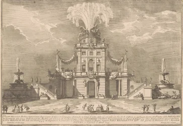 La segunda máquina para la Chinea de 1755: Un pabellón de caza real