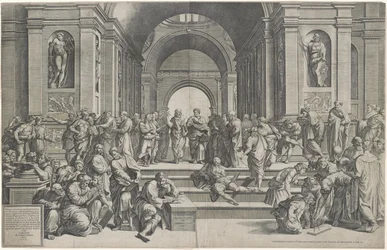 La Escuela de Atenas, pub. 1550