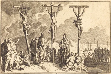 La Virgen, San Juan y María Magdalena al pie de la cruz