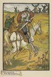 Don Quijote y los molinos de viento