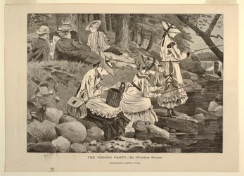 La fiesta de pesca, del Suplemento del Journal of Literature, Science and Art de Appletons, 2 de octubre de 1869