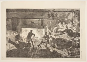 Cuarteles de invierno en el campamento – El interior de una cabaña