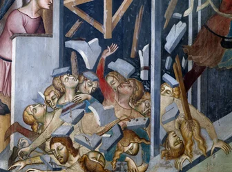 Caída de la Casa de Job, escena de las Historias del Antiguo Testamento