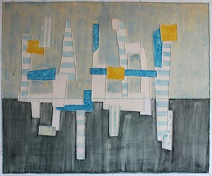 Bloques a rayas urbanos: abstracto