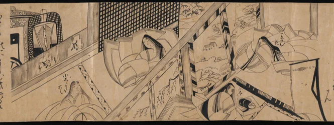 "Akashi", "Boyas del Canal" ("Miotsukushi"), "El Parche de Ajenjo" ("Yomogiu"), "La Casa de la Puerta" ("Sekiya") y "Concurso de Dibujos" ("E-awase"), capítulos de la Historia de Genji (Genji monogatari).