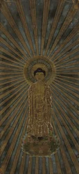 Amida se manifiesta en el cuerpo del Dharma de los medios expeditivos