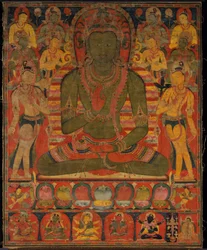 Buda Amoghasiddhi con ocho Bodhisattvas