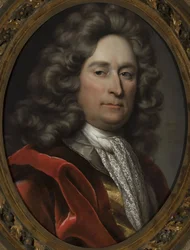 Retrato de un hombre con peluca gris