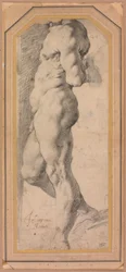 Estudio de un desnudo masculino de pie
