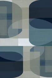 Geométricos abstractos en azul