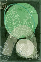 Hojas verdes abstractas
