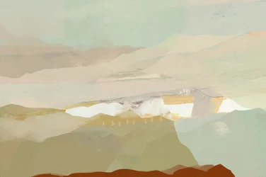 Paisaje montañoso abstracto