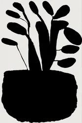 Silueta botánica negra