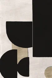 Geometría negra y dorada