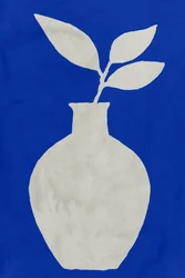 Jarrón botánico azul