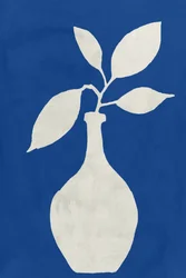 Jarrón botánico azul